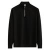 Men's Half Sleeve Stand Collar Long Sleeve Sweatshirt Casual Tailoring Craft Top