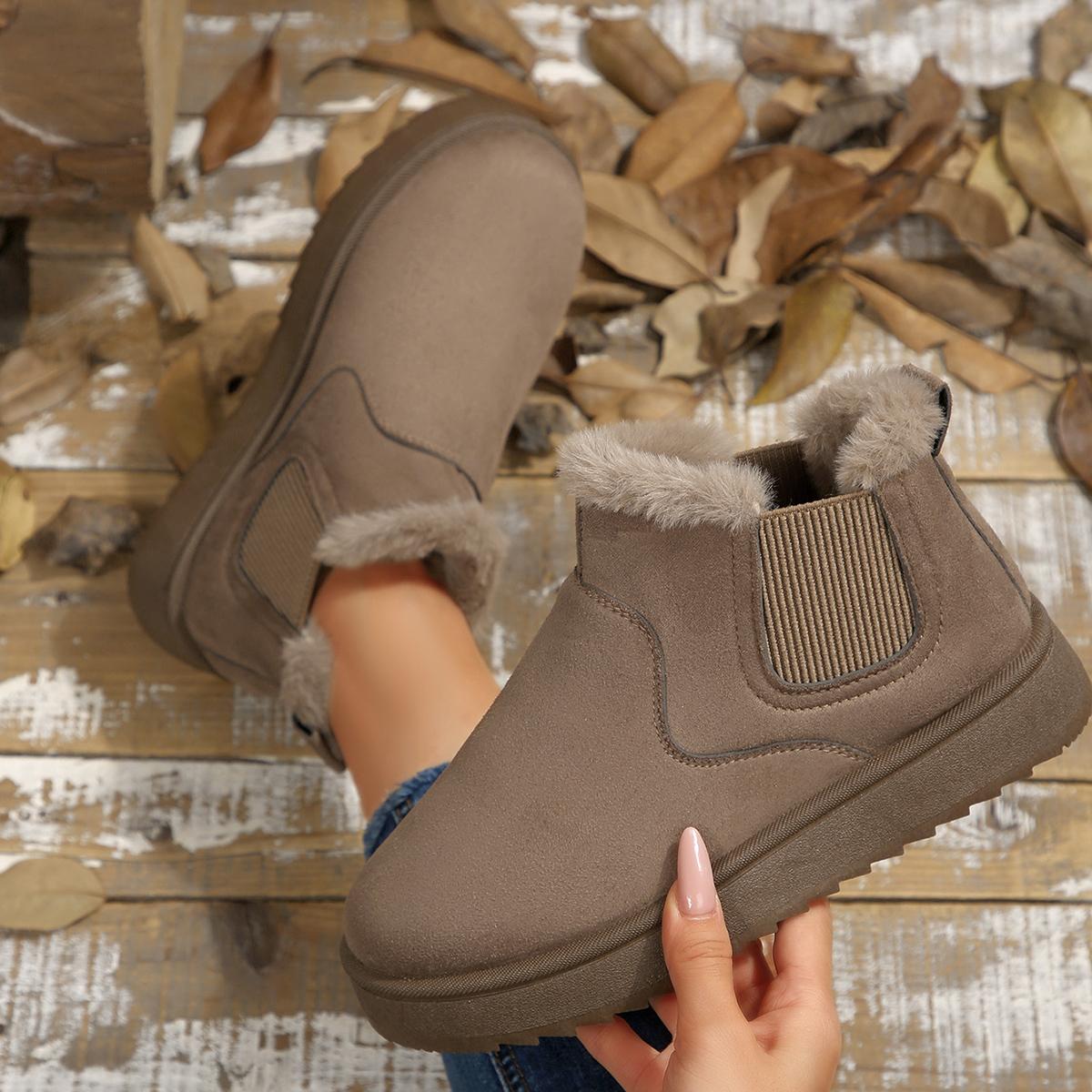 

Fashion Winter Women Short Boots Warm Non-slip New Comfortable Ankle Boots Flats Platform Snow Casual Designer Shoes Zapatos De Mujer 36 хаки