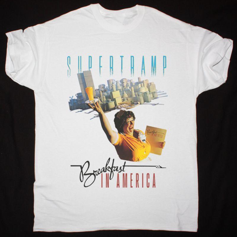 

NEW SUPERTRAMP BREAKFAST IN AMERICA Gift For Fan White Size S5XL Shirt Unisex T-Shirt XXXL