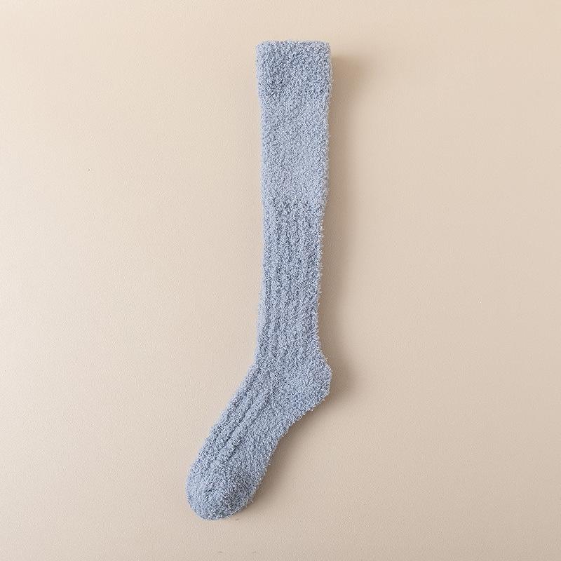 Couple's Coral Fleece Winter Socks: Thick, Velvet-Lined, Cozy Home Sleep Socks for Calf Warmth