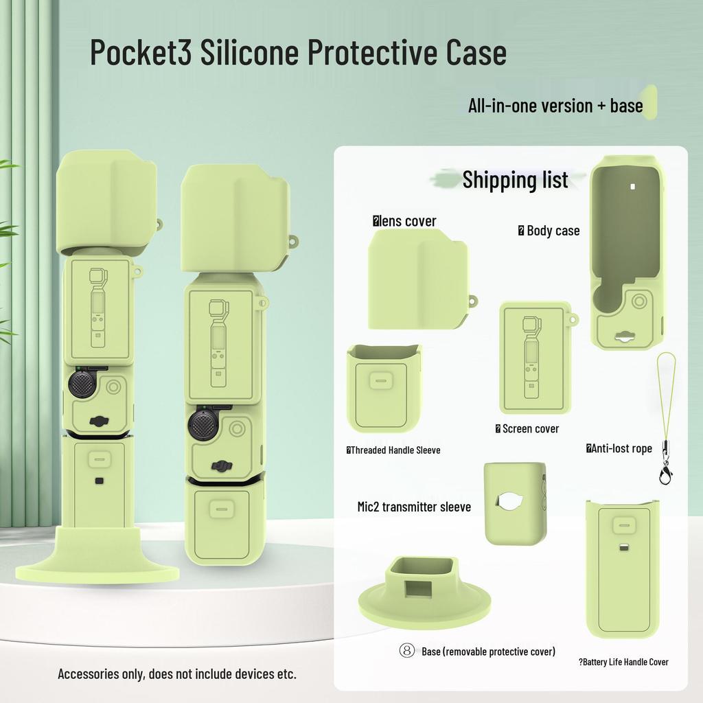DJI Osmo Pocket 3 Silicone Protective Case for Gimbal and Camera Lens