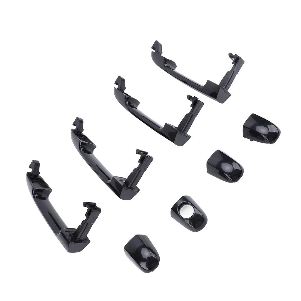 4 Pcs Outside Exterior Door Handle Set 82651 2H000 Glossy Black Outer Door Handles with Front Key Hole