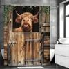 Rustic Farmhouse Calf Shower Curtain, Bathroom Decorative Shower Curtain, Waterproof Shower Curtain with Hooks