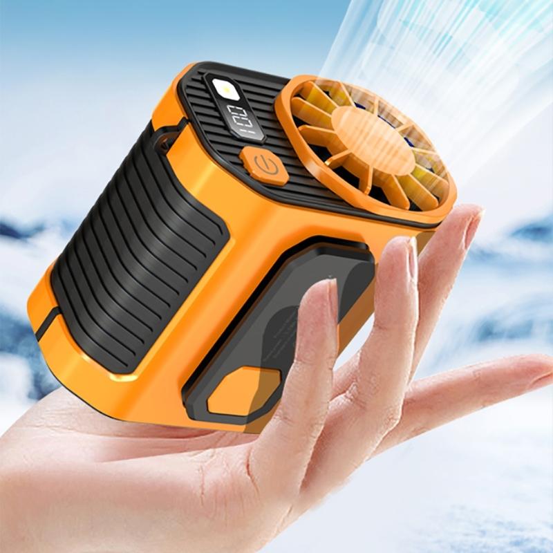 Tragbarer Hüftventilator Starker Luftstrom Kühlender Gürtellüfter 3 Geschwindigkeiten Kleiner Hüftventilator Outdoor Kühlgerät Einfach zu bedienen