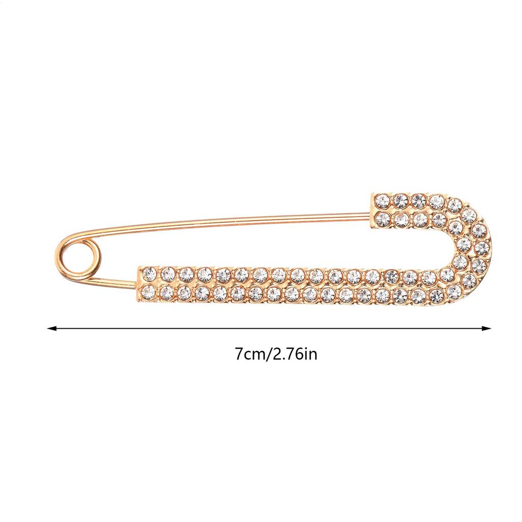 Safety Pin Brooch Brooch Pins for Women Fashion Anti-Exposure Zircon Tightener Rhinestone Clip Vintage for Women Evening Formal