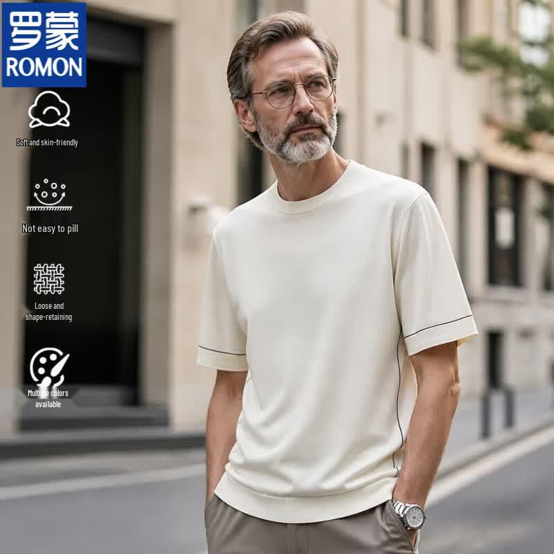 ROMON Men's Summer Cooling Knit T-Shirt