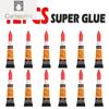 3-12 st Flytande Superlim Trä Gummi Metall Glas Cyanoakrylat Självhäftande brevpapper Butik Nagelgel 502 Omedelbar starkt läder