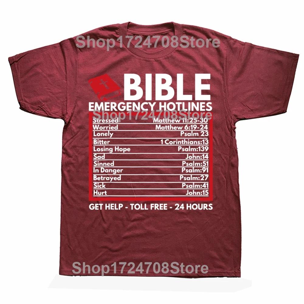 Bibel Notrufnummern Lustige Christliche Jesus Gott T-Shirts Sommer Stil Grafik Streetwear Kurzarm Geburtstagsgeschenke T-Shirt