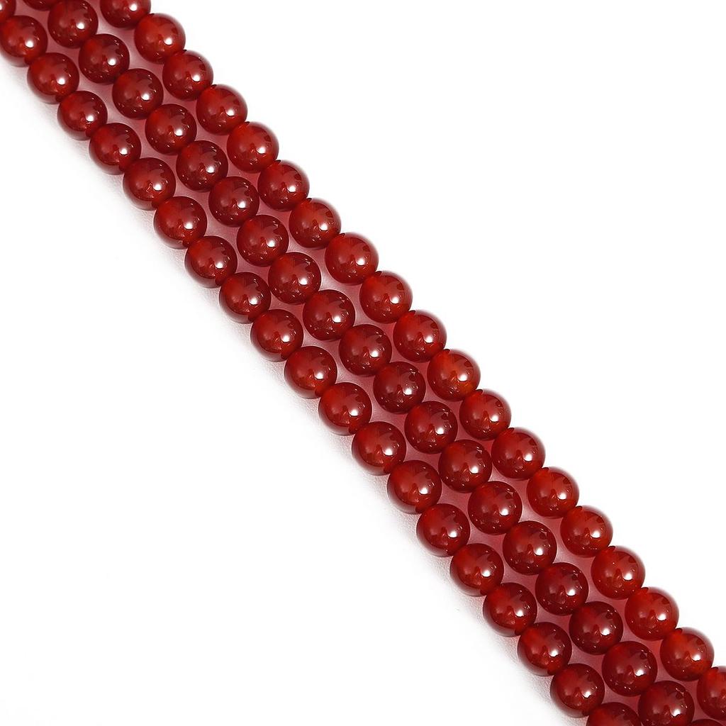 4-14mm/47-92Pcs Natural Red Agate Round Stone Beads For Jewelry Making DIY Bracelet Necklace