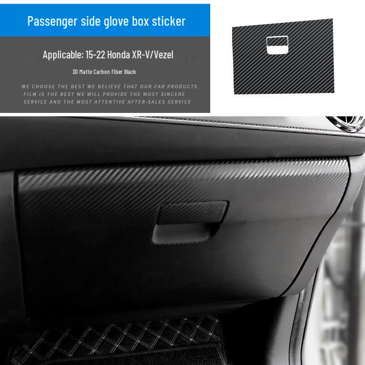 Vezel/XRV Center Console Carbon Fiber Stickers, Fits 15-22 Models, Free Replacement for Damaged Pieces
