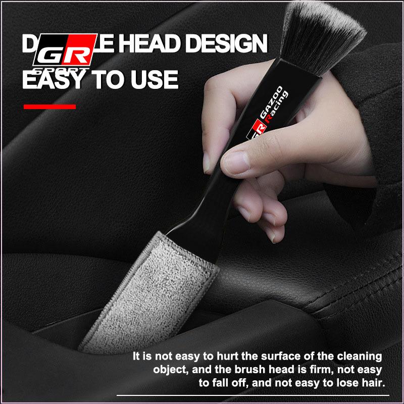 Car Cleaning Tools Air Conditioning Air Outlet Cleaning Dust Removal Soft Brush for Toyota GR TRD Yaris Corolla Avensis Aygo Vitz Yaris Mark-X Mirai