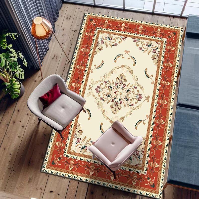 

North African Ethnic Style Print Large Area Rug Non-Slip Wear-Resistant Carpet for Living Room Bedroom Soft Floor Mat Home Decor 40X60CM