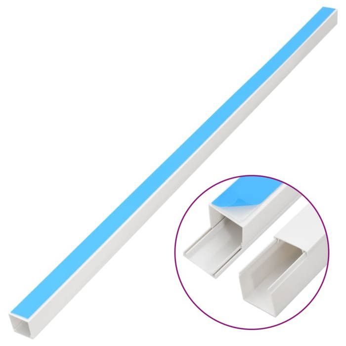 VidaXL Self-Adhesive Cable Duct, Wall Cable Cover with Side Strip, Cable Management Living Room Home Office 155944