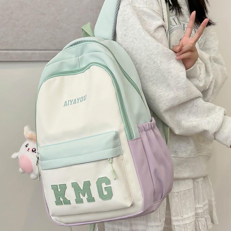 School bag new middle and high school student school bag popular letter campus backpack leisure large capacity computer backpack tide