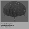 Outdoor Fire Pit Cover Windproof Weatherproof Round Fire Pit Protector For Outdoors For Snow Debris Bird Droppings Rain Sunlight