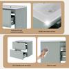 61*46*57cm Wall-Hung Washstand, MDF Fully Lacquered, Two Silent Drawers, Structured Drawer Fronts, Integrated Washbasin, Mint Green