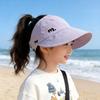 Kids' UV Protection Ponytail Sun Hat: Open-Top, Outdoor Baseball Cap & Bucket Hat