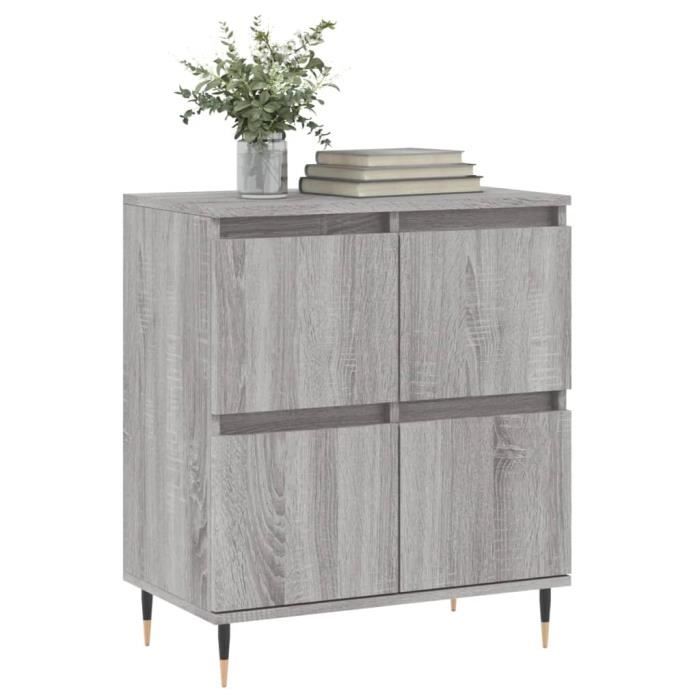 VidaXL Buffet Sonoma gris 60x35x70 cm Bois d'ingénierie 831210