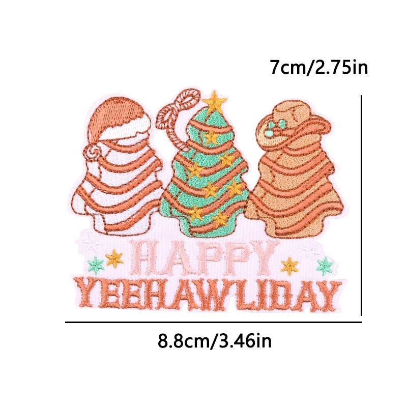 10Pcs Christmas Merry Embroidered Patches Christmas Santa Claus,Bow,Tree,Boots Patch Iron On Patches For Clothing Letter Badges