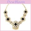 Vintage European Alloy Geometric Necklace With Rhinestone Embellishments For Unisex Gift Occasions