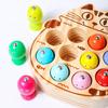 Montessori Magnetic Wooden Fishing Game for Toddlers 1-3 Years Old,Fine Motor Skills Early Learning Eyes Hands Cooperation Toy for Boys & Girls Great