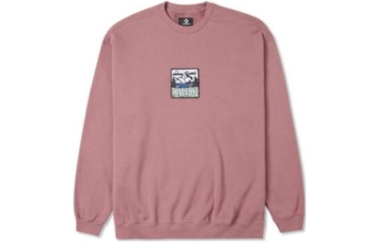 Converse Sweatshirts Men s Pink Crew Neck Moderate Regular 10025032-A03 M