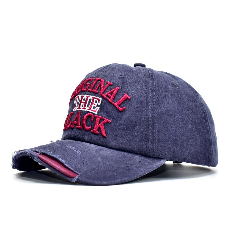 Summer Sun Hat For Men And Women Washed Cotton Distressed Embroidered Letter Baseball Cap Unisex Adjustable