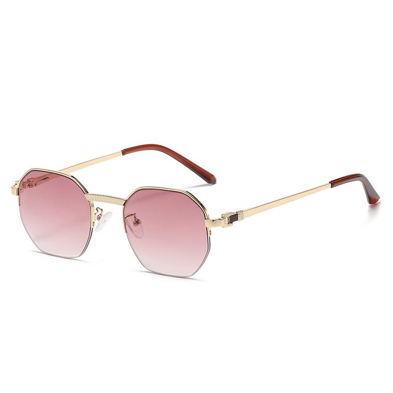 Oval Half-Frame Sunglasses, Sunglasses For Men And Women In Leisure Travel, Marine Glasses