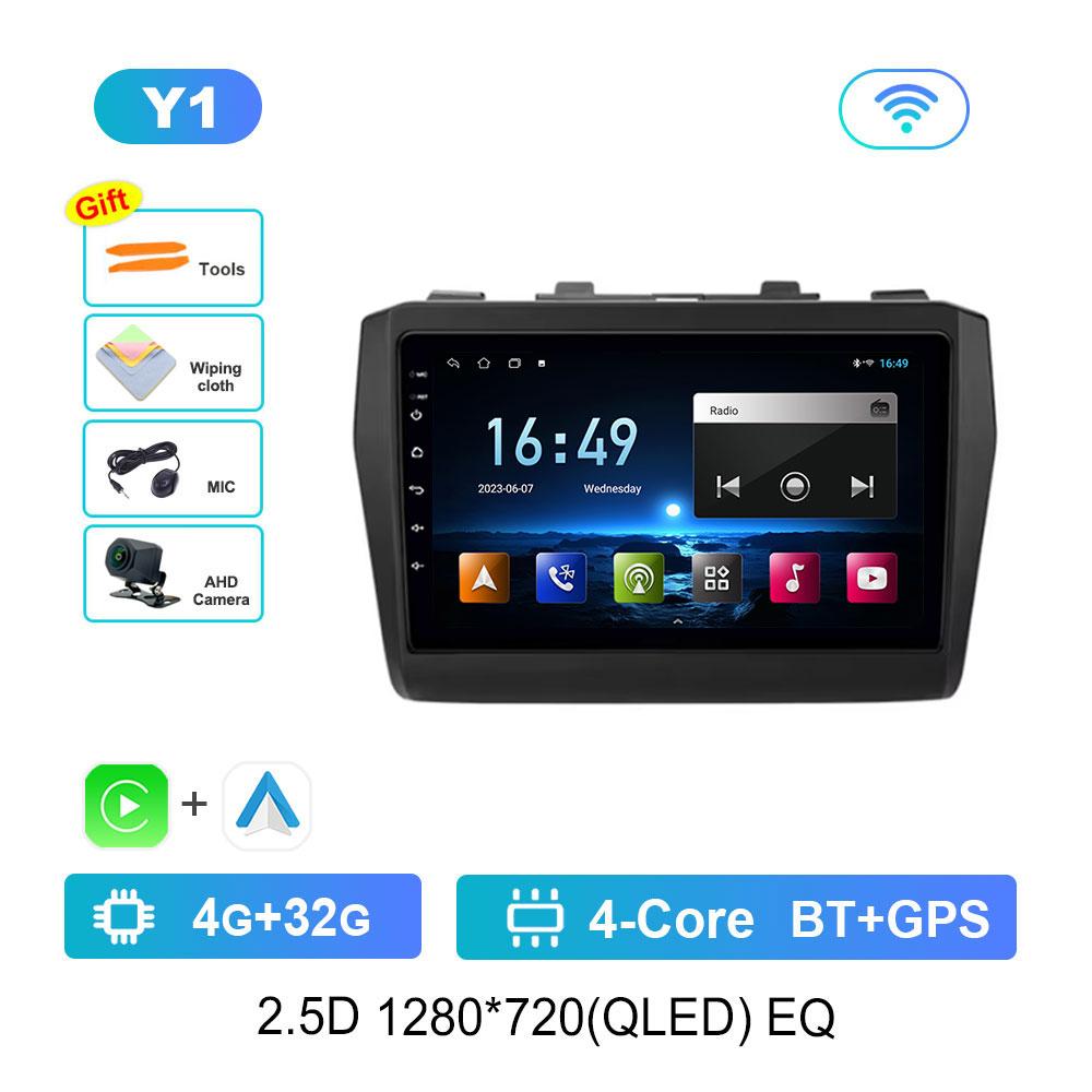 For Suzuki Swift 2016 - 2021 Android 14 Car Video Multimedia Player 4G Wifi DSP Stereo GPS Navi QLED Screen Bluetooth Head Unit