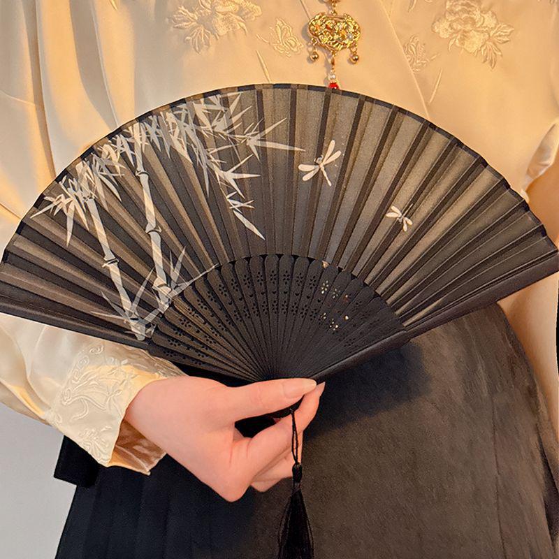 Ancient Style Bamboo Folding Fan: Classical Chinese Dancing and Photography Prop