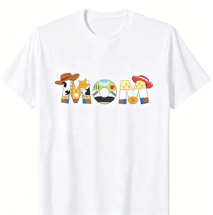 2026 New Style Cartoon Letter Print T-Shirt - Breathable Cotton Men s/Women s T-Shirt - 21st Century Style Casual Shirt S разноцветный