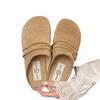 One pedal bag head and half slippers women's new outer wear retro round head versatile thick bottom soft leather