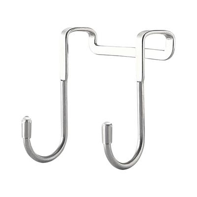 S-type Door Hanger Hook Stainless Steel Clothes Hook Door Back Wall Mounted Hook 2pc