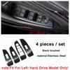 Black Brushed Window Lift Button / Door Handle Bowl / Gear Shift Box Decor Panel Cover Trim For Mazda 6  - 2024 Accessories