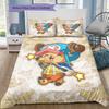 One Piece Tony Tony Chopper Pattern Bedding Quilt Set Quilt Cover Pillowcase Home Birthday Gift(1 * duvet cover + 2 * pillowcase, without core)