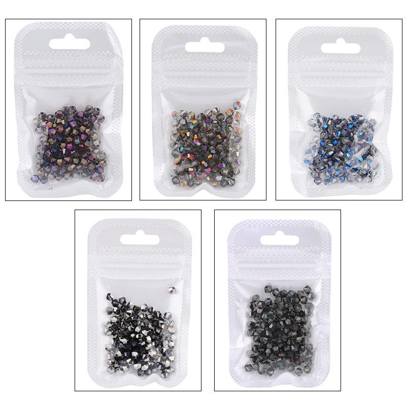 4mm Shiny AB Color Crystal Bicone Beads Glass Jewelry Beads Loose Spacer Beads Earring Bracelet Making Jewelry Accessories DIY