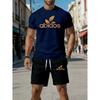 Ultimo Set Casual Resistente alle Pieghe, Trendy, Traspirante Design con Coulisse in Vita, Set da Uomo, Set Casual