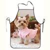 1pc Adorable Yorkshire Terrier Apron Suitable for Home Cooking, Restaurants & Food Trucks - Pink Yorkshire Terrier with Yorkie Dog Pattern, Durable Ea