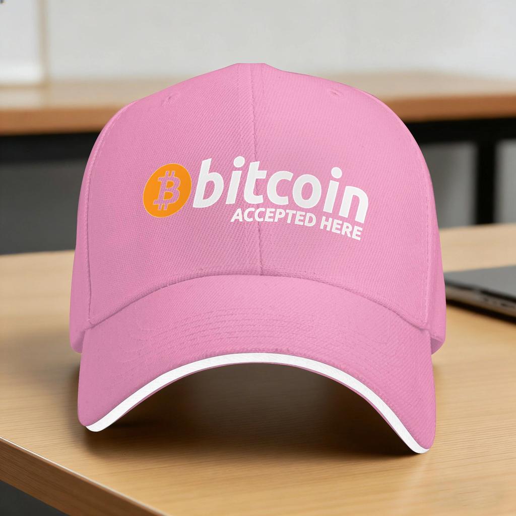 Bitcoin Geaccepteerd Casual Baseballpet Lente Truckerpet Zonneklep Snapbackpet Dames Heren Stijlvolle Baseballpetten