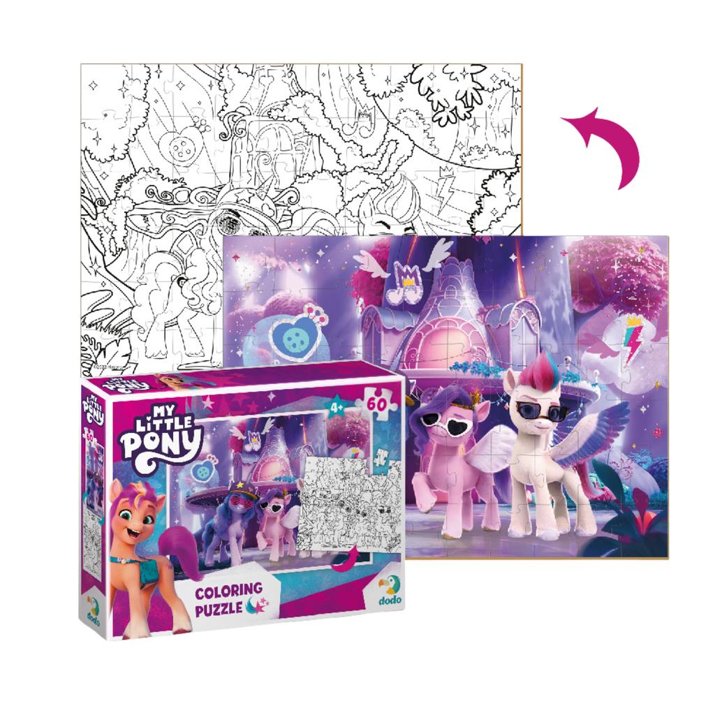 Puzzle 2W1 "My Little Pony" 60 Elements Coloring Book and Puzzle In One 200136