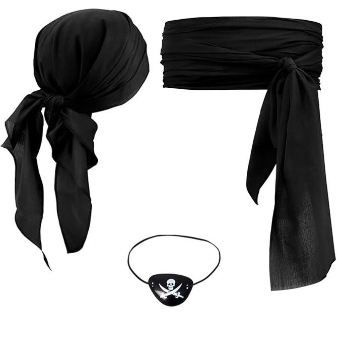 Halloween Piratenkostüm: Mittelalterliche Renaissance Bandana & Taillenband Outfit