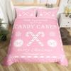 Christmas Candy Duvet Cover Set Comfortable Exquisite And Beautiful Bedding Decorations Suitable For Children Kids And Adults