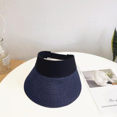 2026 Summer women casual straw hat Sun shade cap Lady female outdoor Holiday beach visor cap Large brim hat Gorros