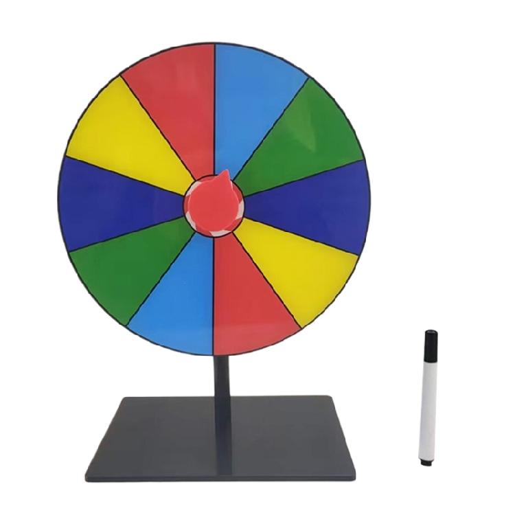 Lucky Draws Roulette Wheel Erasable Reusable Fortune Wheel Tabletop Prize Turntable Easy Assembly Roulette Wheel