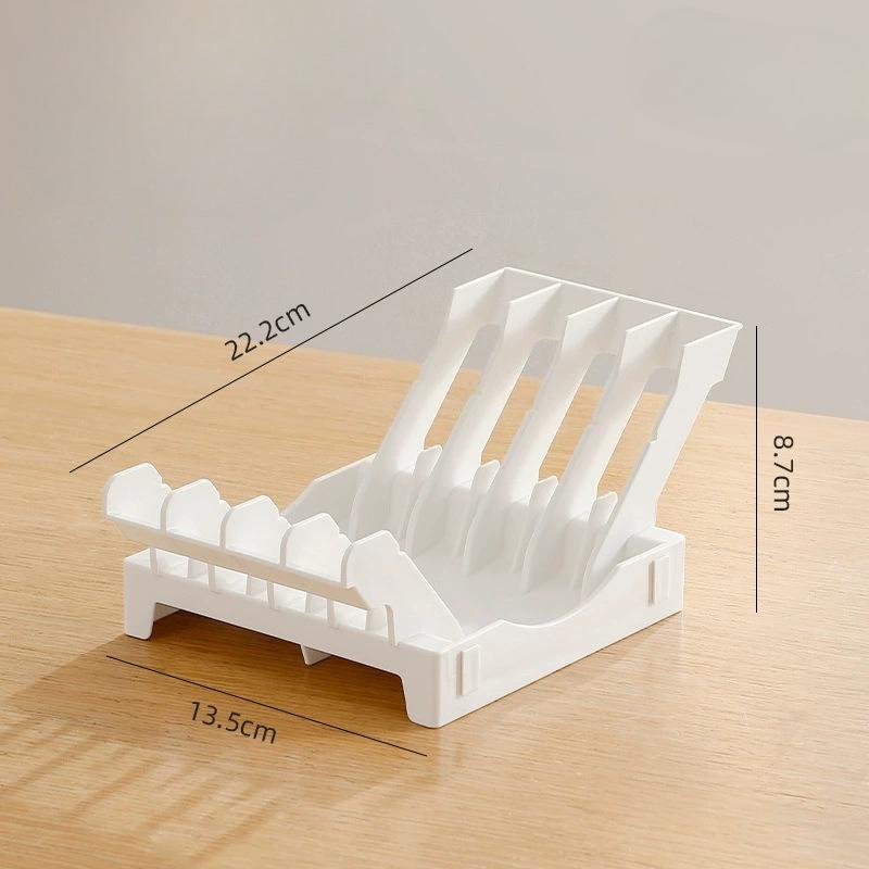 Space Saving Storage Artifact Kitchen Dish Rack Drawer-style Adjustable Separated Drainage Shelf Dual-purpose Bowl and Plate Holder