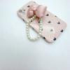 Cute Bowknot Keychain Pendant Fashionable Beaded Phone Straps Chain Unique Keychain Charm Accessory for Handbags and Key