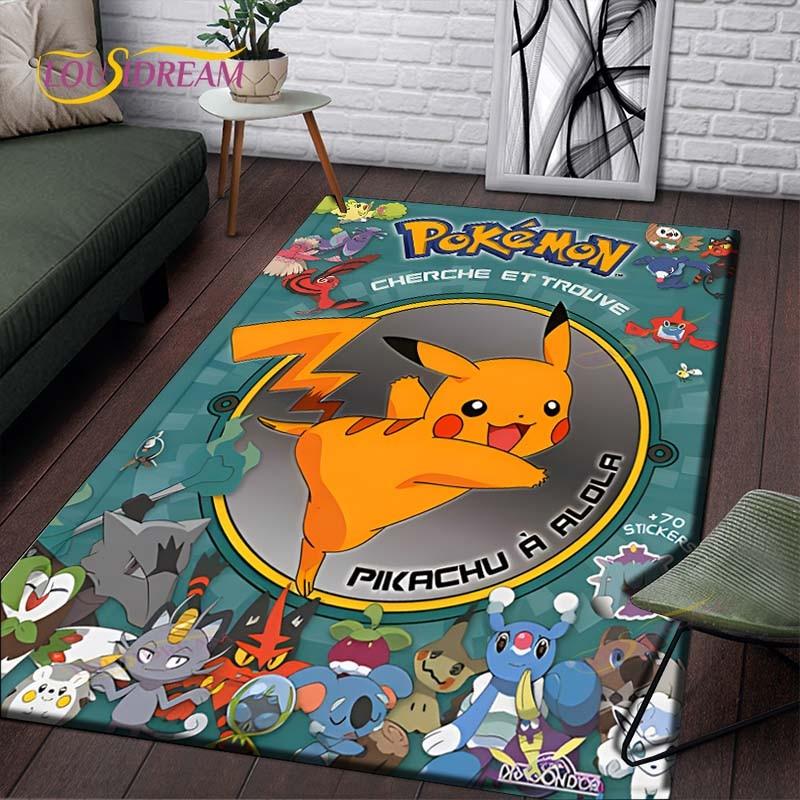 Anime Pokemon Pattern Carpets Living Room Anti-Skid Pikachu Area Rug Kids Bedroom Mats Yoga Mat Large Carpet Decor