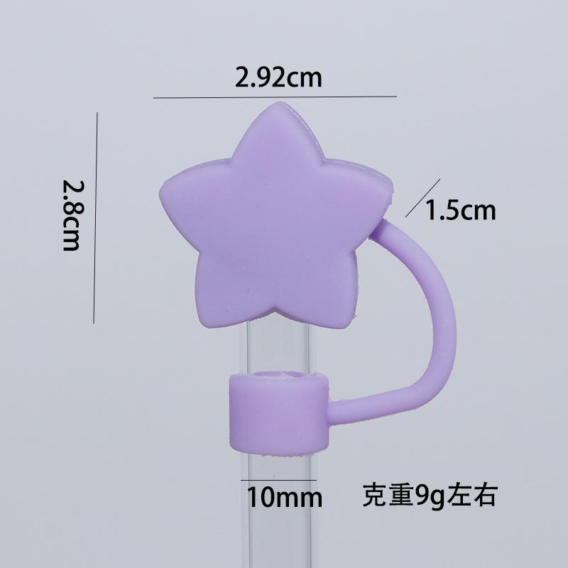 Straw Cover Straw Top Cover Silicone Reusable Dustproof Straw Head 10mm Suitable for Restaurant/Cafe Drinking Straw Stopper