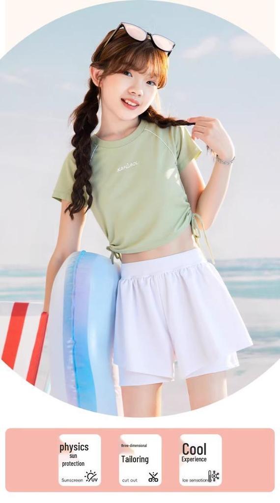 Girls' High-End Tankini Swimsuit - Summer Beach Fashion for Kids