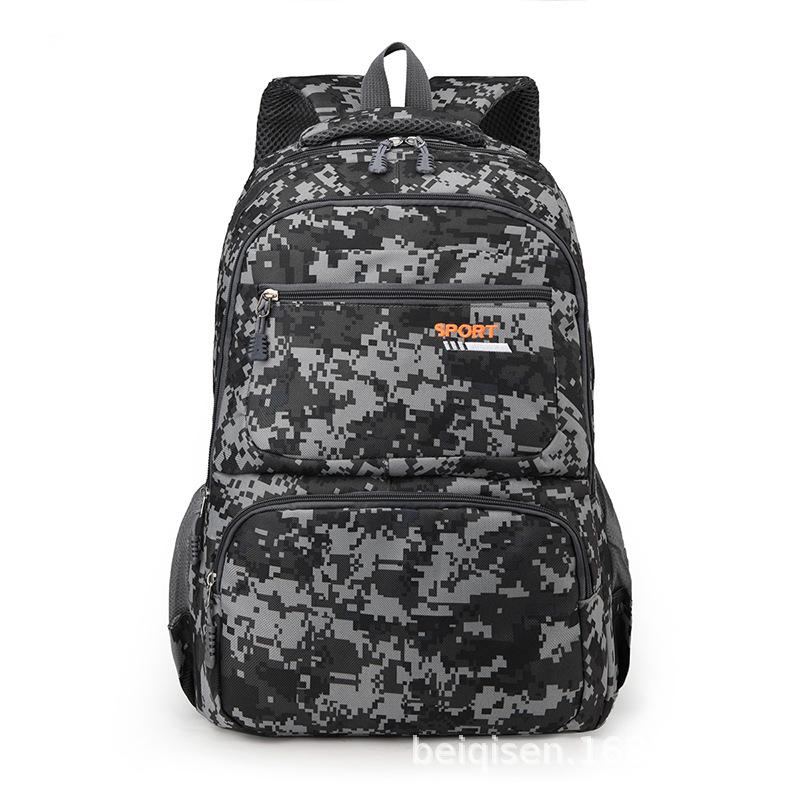 Backpack Men's New Camouflage Light Travel Backpack Trend Large Capacity Sports Outdoor Sports College Student School Bag